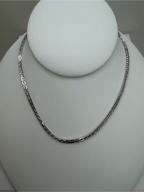 925 Silver Box-Link short Necklace / choker